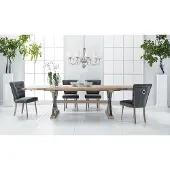 AEA Esszimmer Holz Tische Essgruppe Set Stuhl Gruppe Tisch 4 Design Stühle