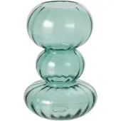 J-Line Vaas - glas - petrolblauw - small