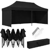 Northio Automatische tuintent voor evenementen, 3x6 meter, zwart
