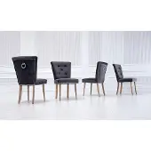 AEA Chesterfield Stuhl Set Gruppe 6x Lehnstuhl Stühle Garnitur Sitz Polster Samt