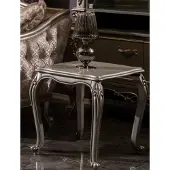 AEA Silberner Beistelltisch Barock Rokoko Tisch Zeitungstisch Wohnzimmer Tische Holz