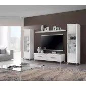 AEA TV-Ständer 2x Vitrine Moderne Wohnwand Wohnzimmer Set Modern 4tlg
