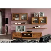 AEA Designer Wohnzimmer 4x Wandschränke Braun Lowboard 7tlg. Wohnwand