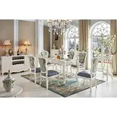 AEA Barock Esstisch Tisch Gruppe Esszimmer Wohnzimmer Garnitur Echtholz Design