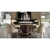 AEA Design Rund Tisch 4x Sessel Stühle Ess Zimmer Sitz Polster Runde Tische Garnitur