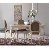 AEA Esstisch Esszimmer Tisch 5tlg 4x Stühle Set Essgruppe Klassischer