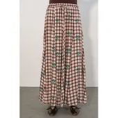 Bigdart Hoog-Waisted Geruite Maxi Rok