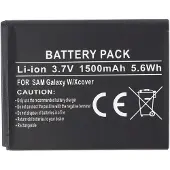 123accu - Galaxy W I8150 - Accu Li-ion 3.7V 1200-1500mAh - Zwart