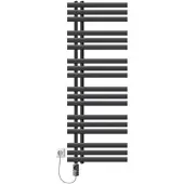 LuxeBath elektrische badkamer radiator Ijzer EM 500x1400 mm antraciet + verwarmingselement 900W thermostaat digitaal display handdoekradiator elektrische handdoekwarmer paneelradiator design radiator