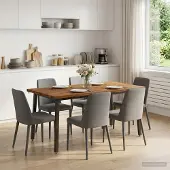 Syfax Vierkante Eettafel 160 x 90 x 75 cm Massief Acaciahout Naturel