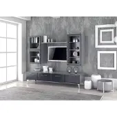 AEA Tv Ständer Seitenschrank Moderne Wohnwand Wohnzimmer Wohnwände 4tlg