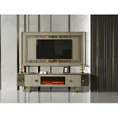AEA Luxus Kamin Sideboard Wohnwand Schrank Board Panel tv ständer rtv Fernseher