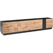 Beliani CLONCURRY - TV-meubel - Lichtbruin/Zwart - MDF