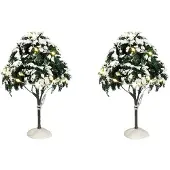 Luville Snowy tree lighted 2 stuks b/o h12xd9 cm