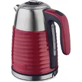 Maestro MR-051 Snoerloze Elektrische Waterkoker 1.7L - Rood Stijlvolle Roestvrijstalen Oververhittingsbeveiliging