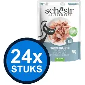 Schesir 24x - Complementary - Kattenvoer - Gelei in zakje - Tonijn & Heek - 70g