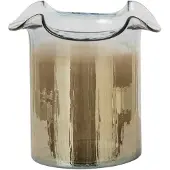 J-Line Gerookte vaas - glas - roest/transparant - small