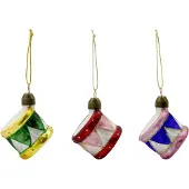 House Doctor Drum kersthanger 3-delig Blauw, groen, vergrijsd rood