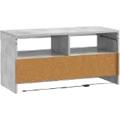 vidaXL LED tv-meubel Betongrijs Bewerkt hout