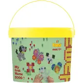 HAMA Beads Maxi Beads Bucket 4 Plates Construction Game Veelkleurig Kinderen