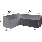 Platinum Loungesethoes Left Anthracite (285 x 220 x 100 x H65/90)