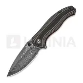 CIVIVI Vyrent Damascus vouwmes, Black/Tan/Orange G-10