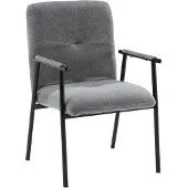 Hjh LIVING Bezoekersstoel / Eetkamerstoel Lifea Flex, stoffen rugleuning, opklapbaar, grijs,