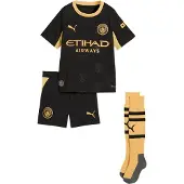 Puma Fußballset - Manchester City Auswärts – Schwarz/Flachsfarbe - - 6 Jahre (116) - Fußballset