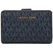 Michael Kors Portemonnee 'Novelty Medium Bi-Fold Zip Coin With Key Fob' blauw