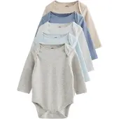 Next Rompertje/body beige / opaal / lichtblauw / lichtgrijs / wit
