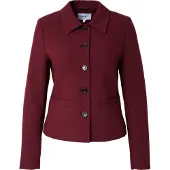 More & more Slim fit blazer met paspelzakken