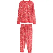 Next Pyjama lang 'Christmas' beige / rood
