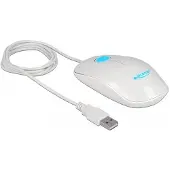 DeLOCK 12537, Geschikt voor zowel rechtshandige als linkshandige gebruikers, Optisch, USB Type-A, 1200 DPI, Wit
