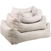 Flamingo - Mand Kantor Rechthoekig Beige - 100 x 80 x 25 cm - Hondenmand - Hondenkussen