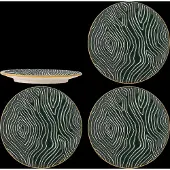 Bloomingville Woodsby borden set van 4 stuks