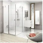 Ravak Douchewand Chrome CPS-100, helder aluminium + transparant, modelnummer 9QVA0C00Z1