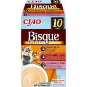 Inaba CIAO Bisque Kattenvoer Natvoer 3 Smaken Maaltijdzakjes 10x40g