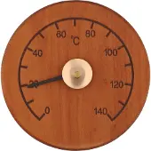4Living Thermometer voor de sauna, gemaakt van olm (een soort beukenhout)