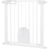 PawHut Huisdierhek ABS, staal 75-82L x 2B x 76H cm Wit
