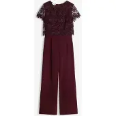 Bonprix Jumpsuit van zacht scuba met kant maat 34