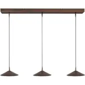 Masterlight 3-lichts hanglamp Ceppo cacao bruin Ø 22cm