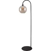 Masterlight Vloerlamp Lazise zwart met amber glas