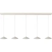 Masterlight 5-lichts hanglamp Ceppo wit Ø 22cm