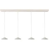 Masterlight 4-lichts hanglamp Ceppo wit Ø 18cm
