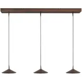 Masterlight 3-lichts hanglamp Ceppo cacao bruin Ø 18cm
