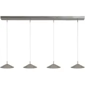 Masterlight 4-lichts hanglamp Ceppo nikkel Ø 22cm