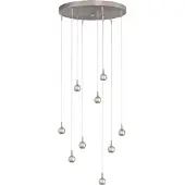 Masterlight 9-lichts hanglamp Talana nikkel Ø 50cm DTW