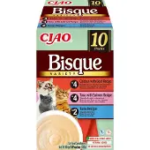 Inaba CIAO Bisque Kattenvoer Natvoer 3 Smaken Maaltijdzakjes 10x40g