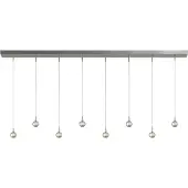 Masterlight 8-lichts hanglamp Talana nikkel Ø 6cm DTW