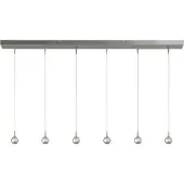 Masterlight 6-lichts hanglamp Talana nikkel Ø 6cm DTW